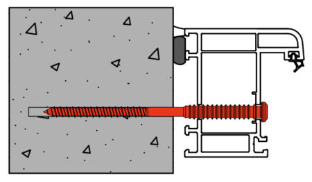 Vis de pose réglables SPTR-V8 menuiserie PVC support béton