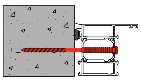 Vis de pose réglables SPTR-V8 menuiserie aluminium support béton